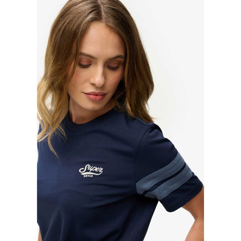 Superdry Varsity Stripe Script Tee image number 2